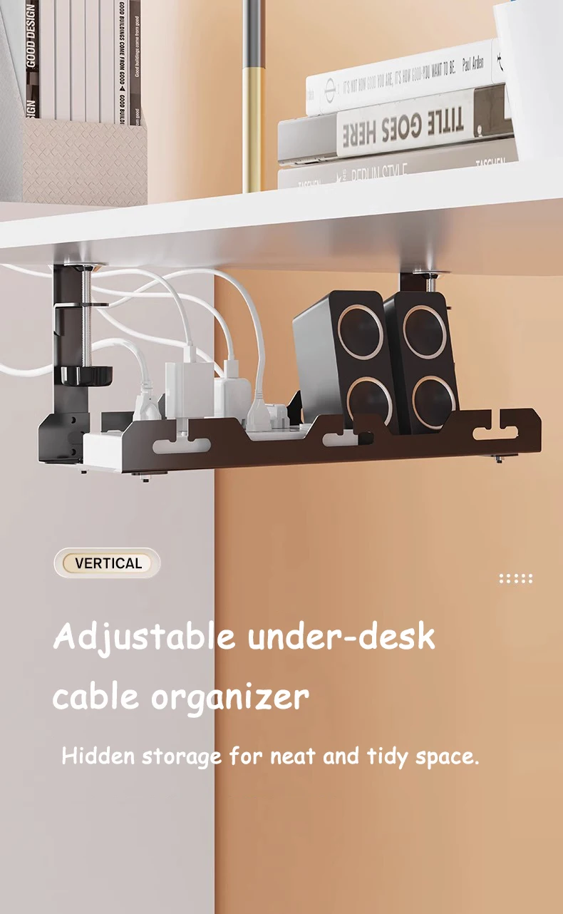 Bandeja de gestión de cables en detalle