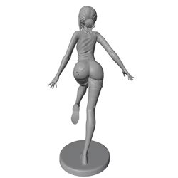 Kit figura resina 1/24 75 mm chica sexy gris 3D montar sin pintar