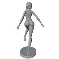 Kit figura resina 1/24 75 mm chica sexy gris 3D montar sin pintar