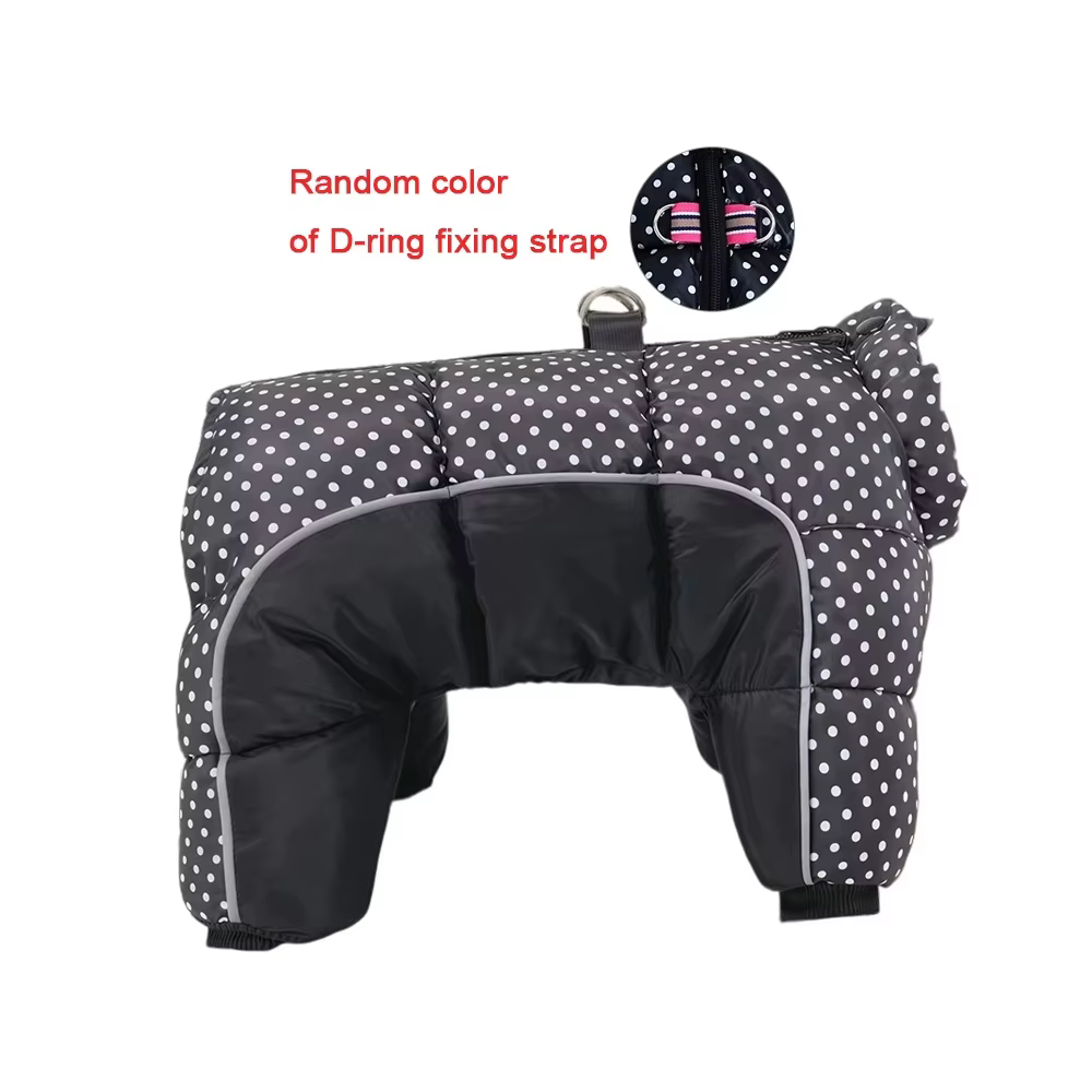 Chaqueta polar con lunares para perro pequeño