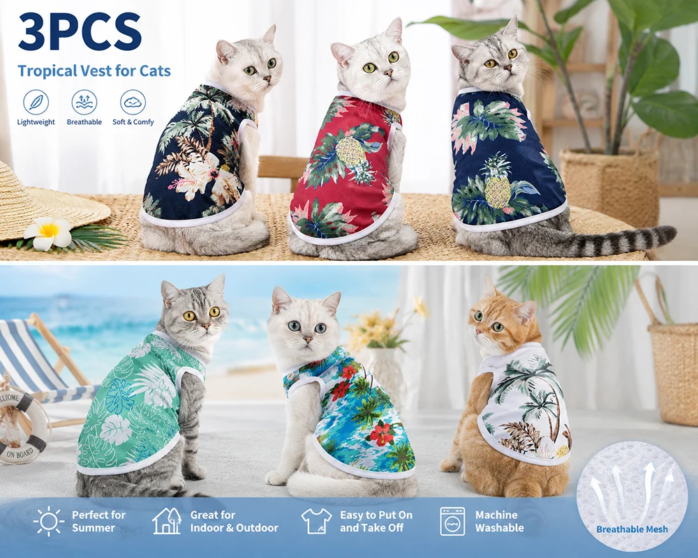Chalecos refrigerantes estilo hawaiano en malla