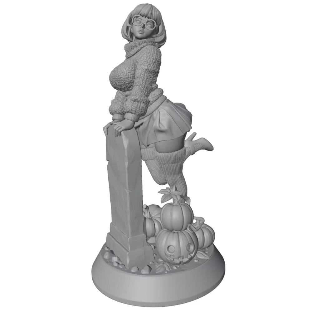 Figurilla de resina en miniatura con temática de Halloween – Coleccionable sin pintar - imagen 5