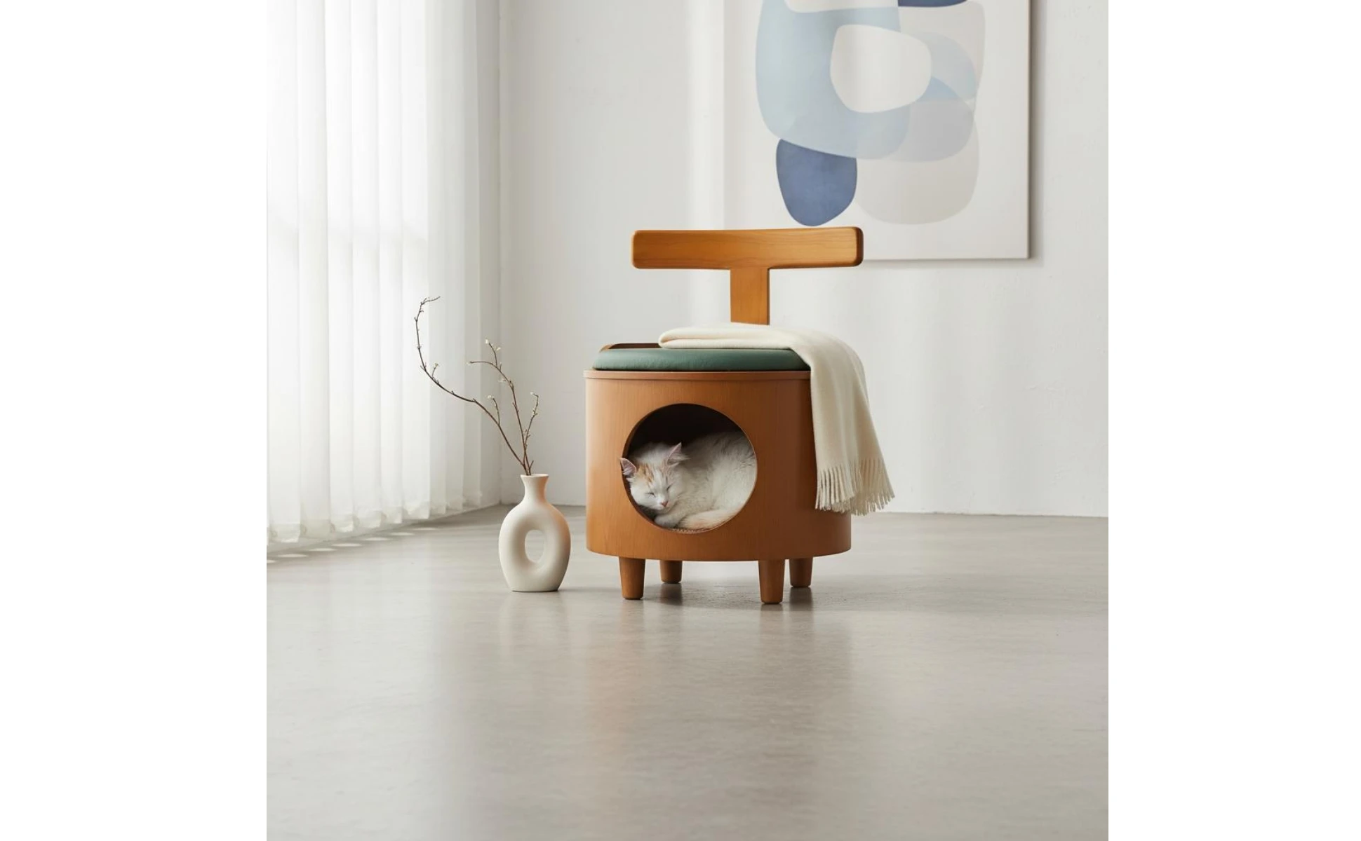 Diseño de madera con estética decorativa en interiores