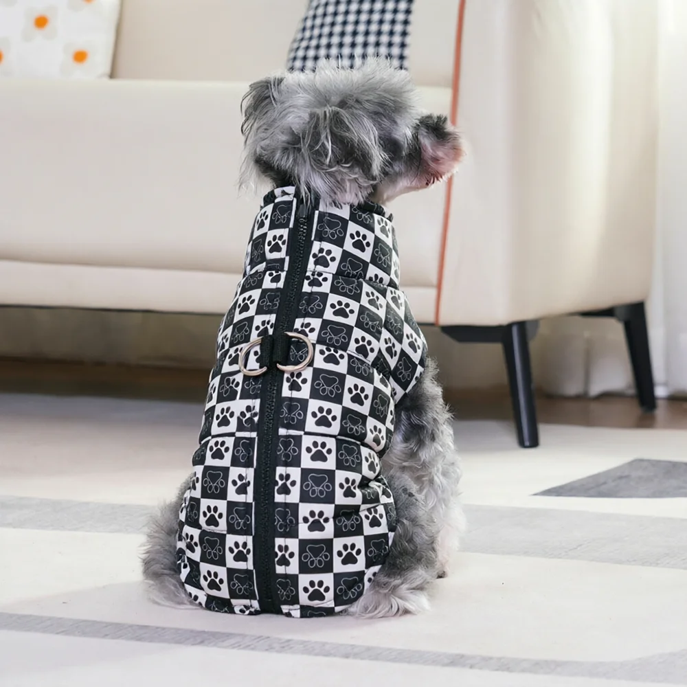 Chaqueta impermeable para perros y gatos 2 patas con estampado - imagen 5