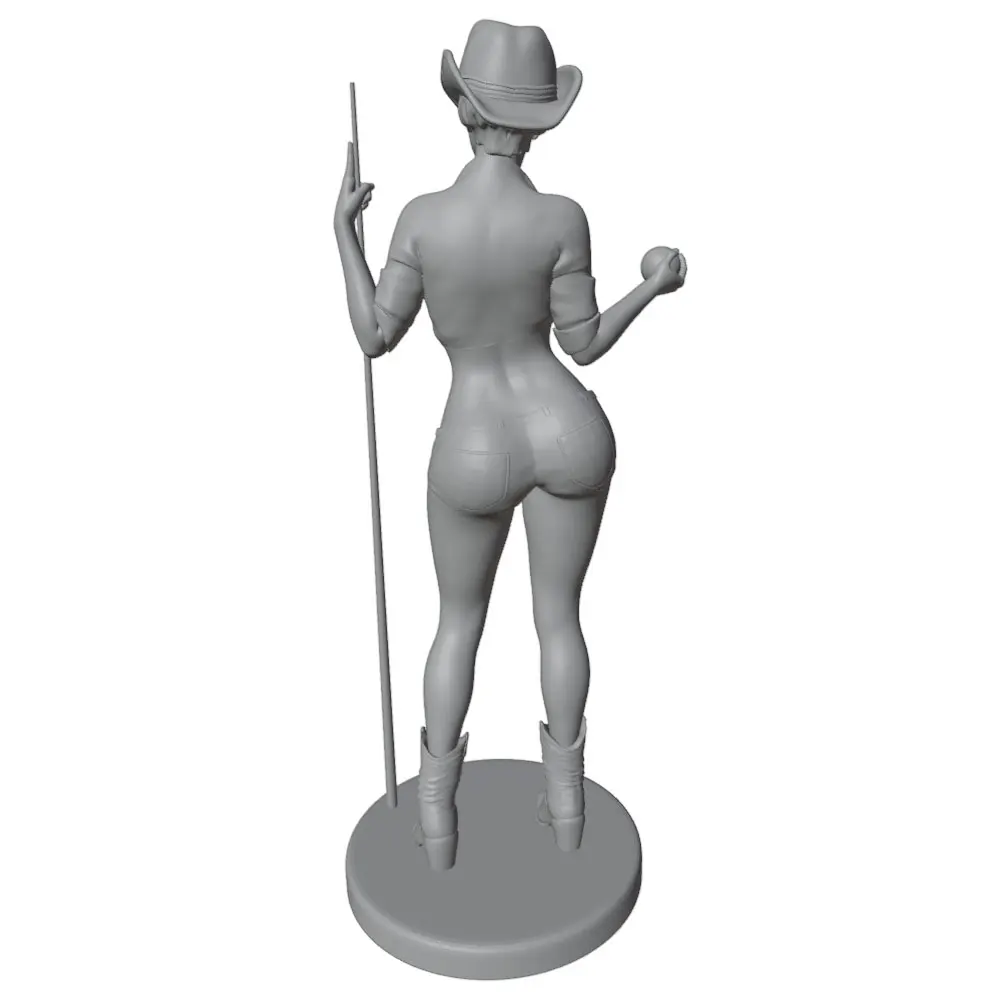Miniatura figura impresa 3D DIY sin pintar ni montar, gris