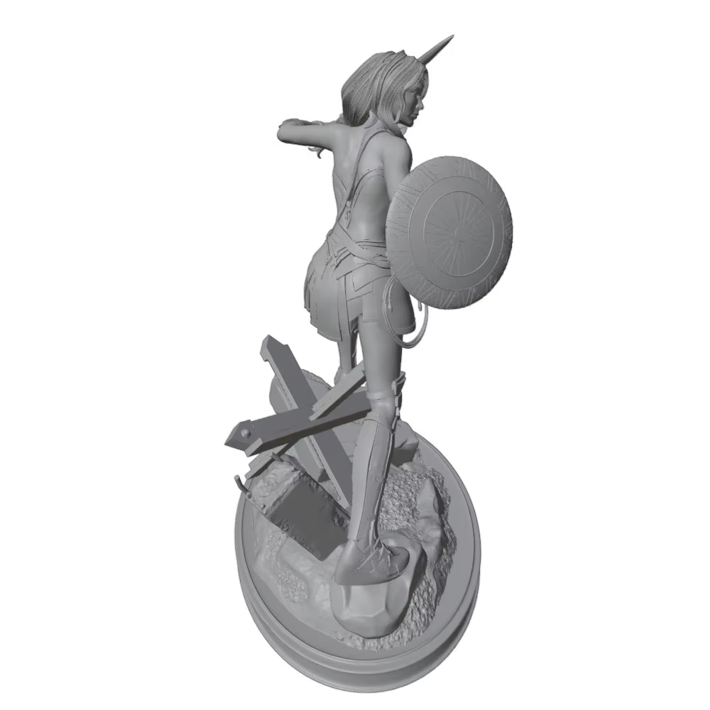 Figura 3D DIY guerrera para gatos y perros – sin montar - imagen 2