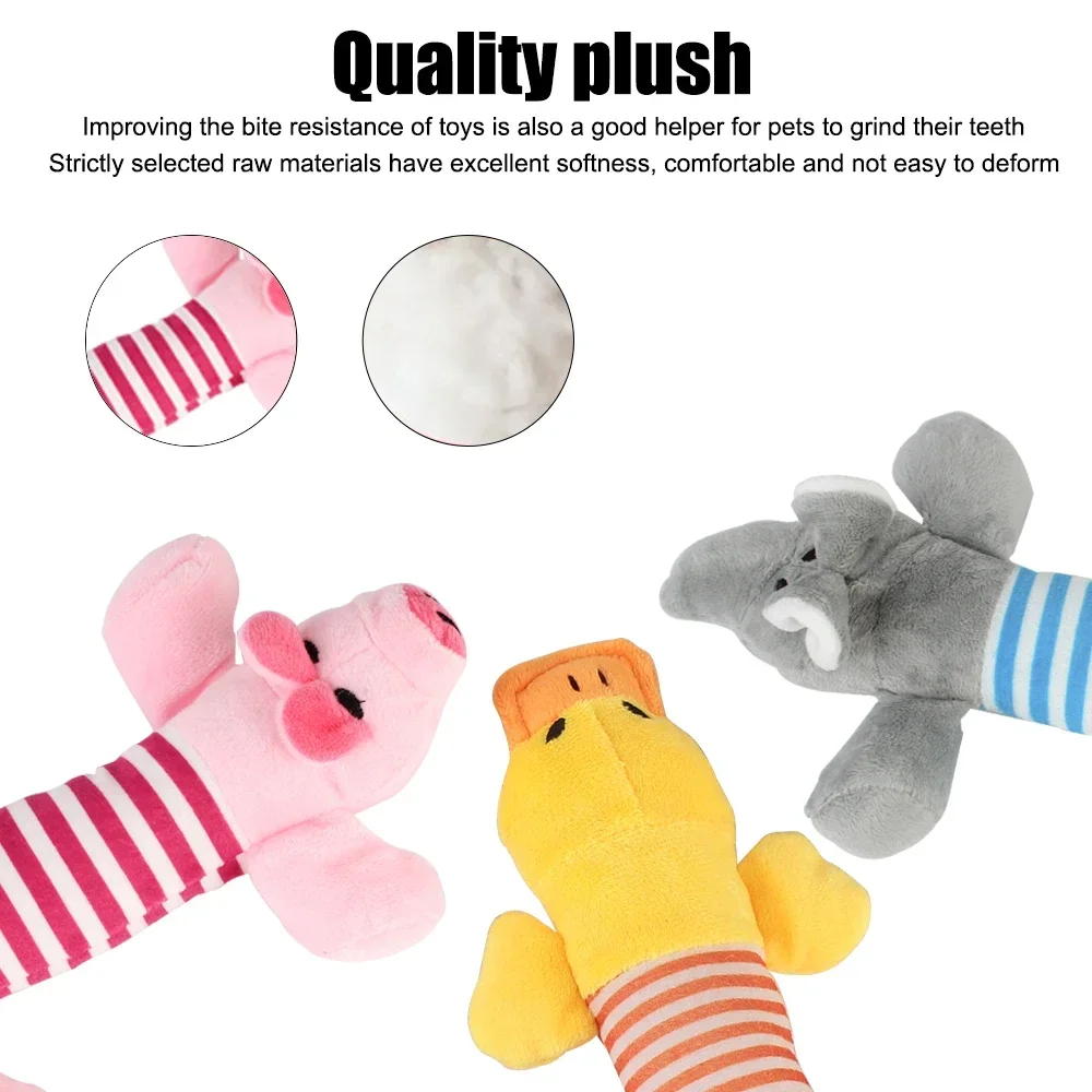 Juguete de peluche chirriante en forma de pato para mascotas