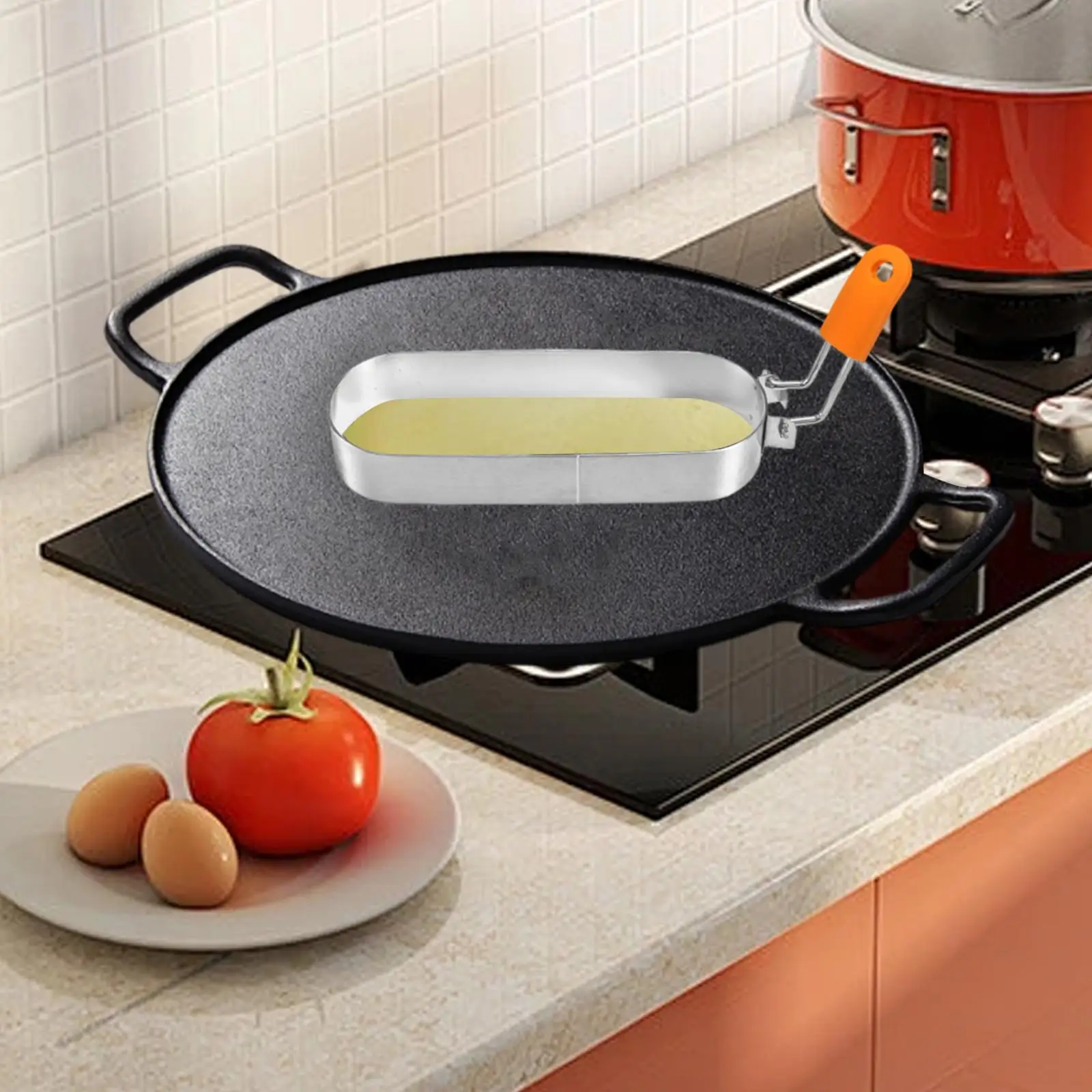 Anillo sobre superficie de cocina moderna