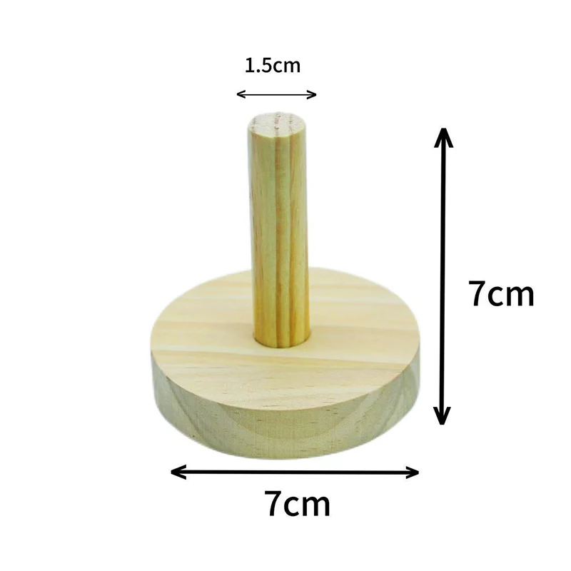 Juguete educativo de anillos de madera para loros y periquitos - imagen 3