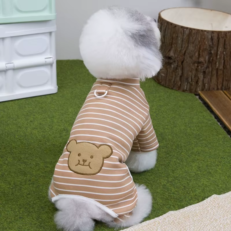 Pelele cálido oso o rayas para perros y gatos pequeños - imagen 2