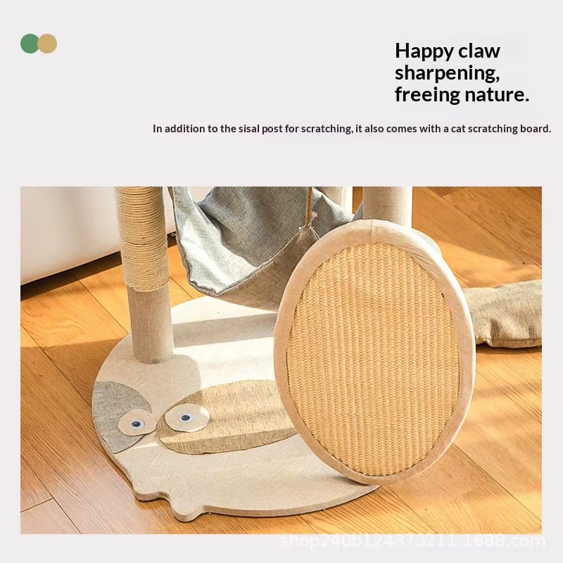 Árbol rascador grande para gatos con plataformas y poste de sisal - imagen 4