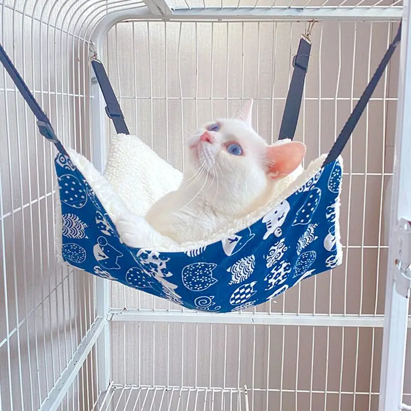 Cat Canvas Hammock Bed en uso