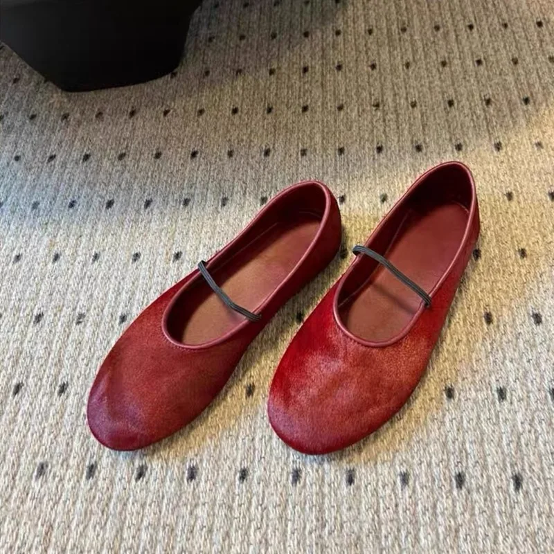 Zapatos Mary Jane mujer pelo sintético punta redonda banda elástica - imagen 2