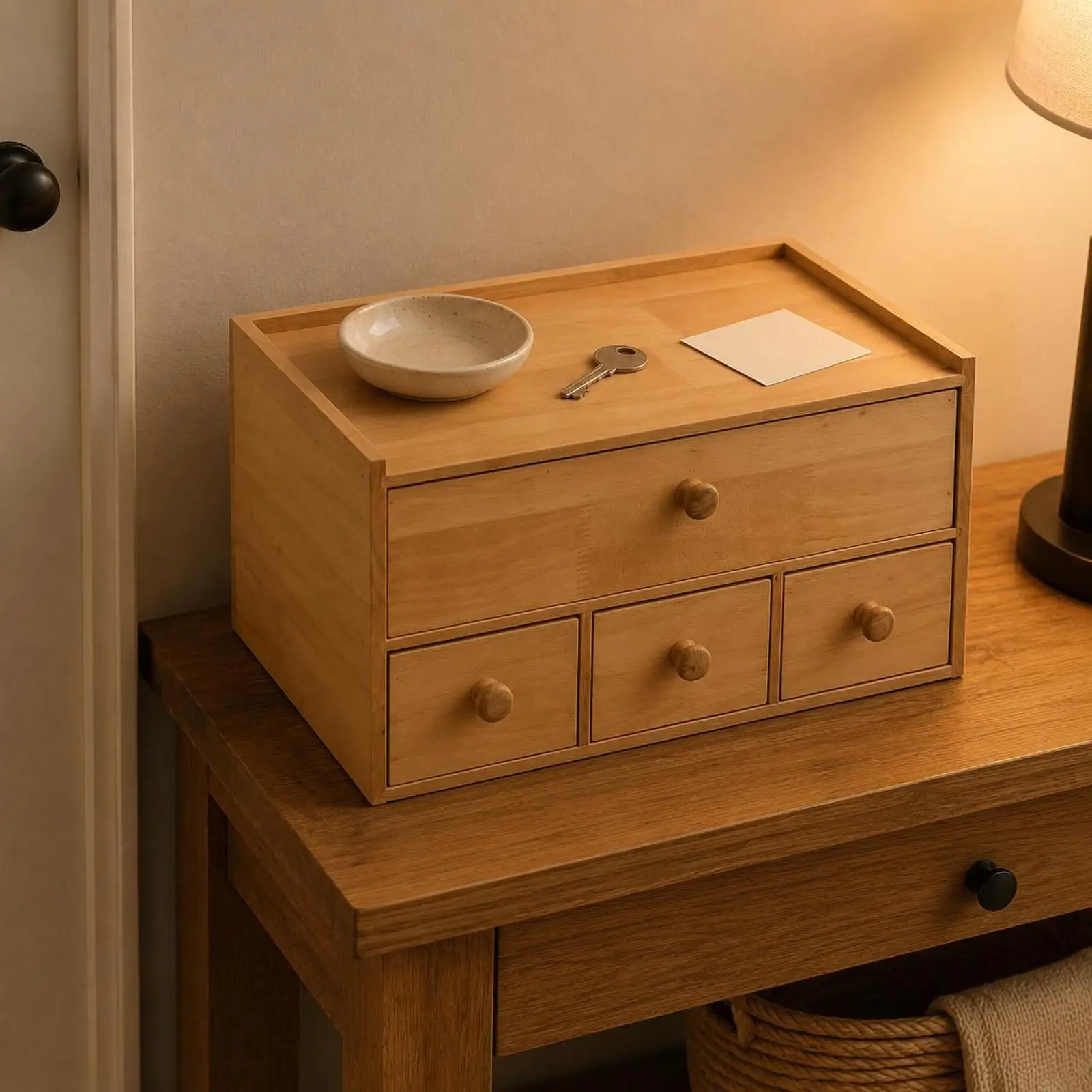 Organizador madera vintage 4 cajones para accesorios gato y perro - imagen 3