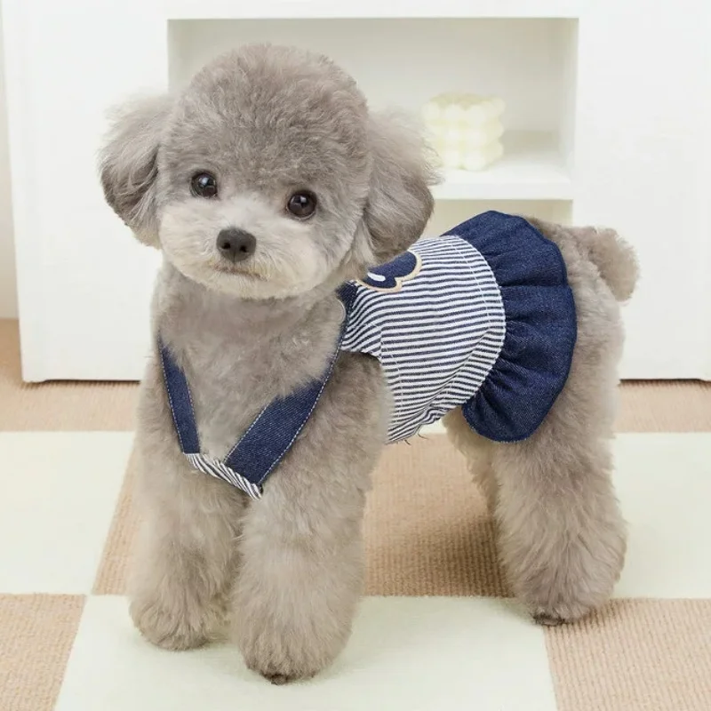 Vestido Vaquero para Gatos y Perros – Estampado de Oso - imagen 4