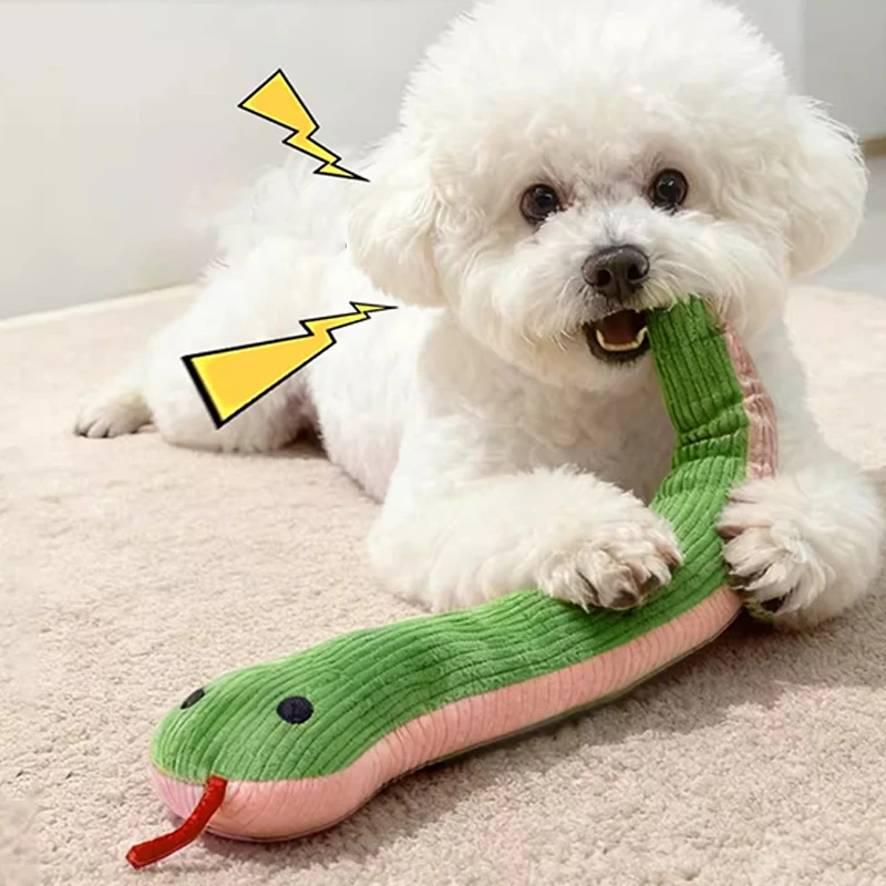 Juguete mordedor para perros resistente a mordidas, felpa con sonido