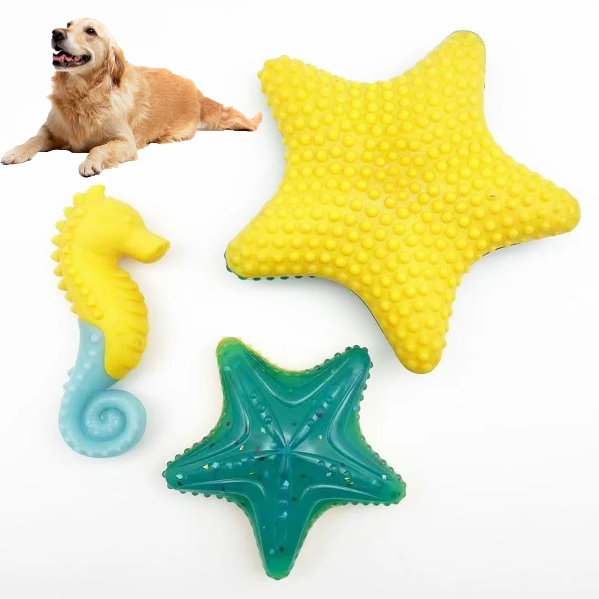 Juguetes de goma Qzee en diversos colores