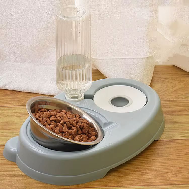 Cuenco doble desmontable antideslizante para perros y gatos - imagen 4