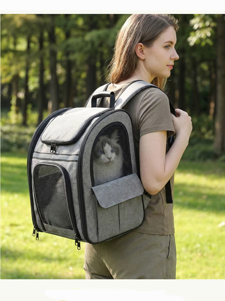Mochila transportadora gato expandible malla sombra senderismo viaje - imagen 2