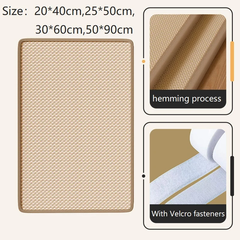 Almohadillas de sisal autoadhesivas para gatos – Rascador para sofá y pared - imagen 3