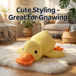 Juguete de peluche patito para perros y gatos, resistente a mordiscos