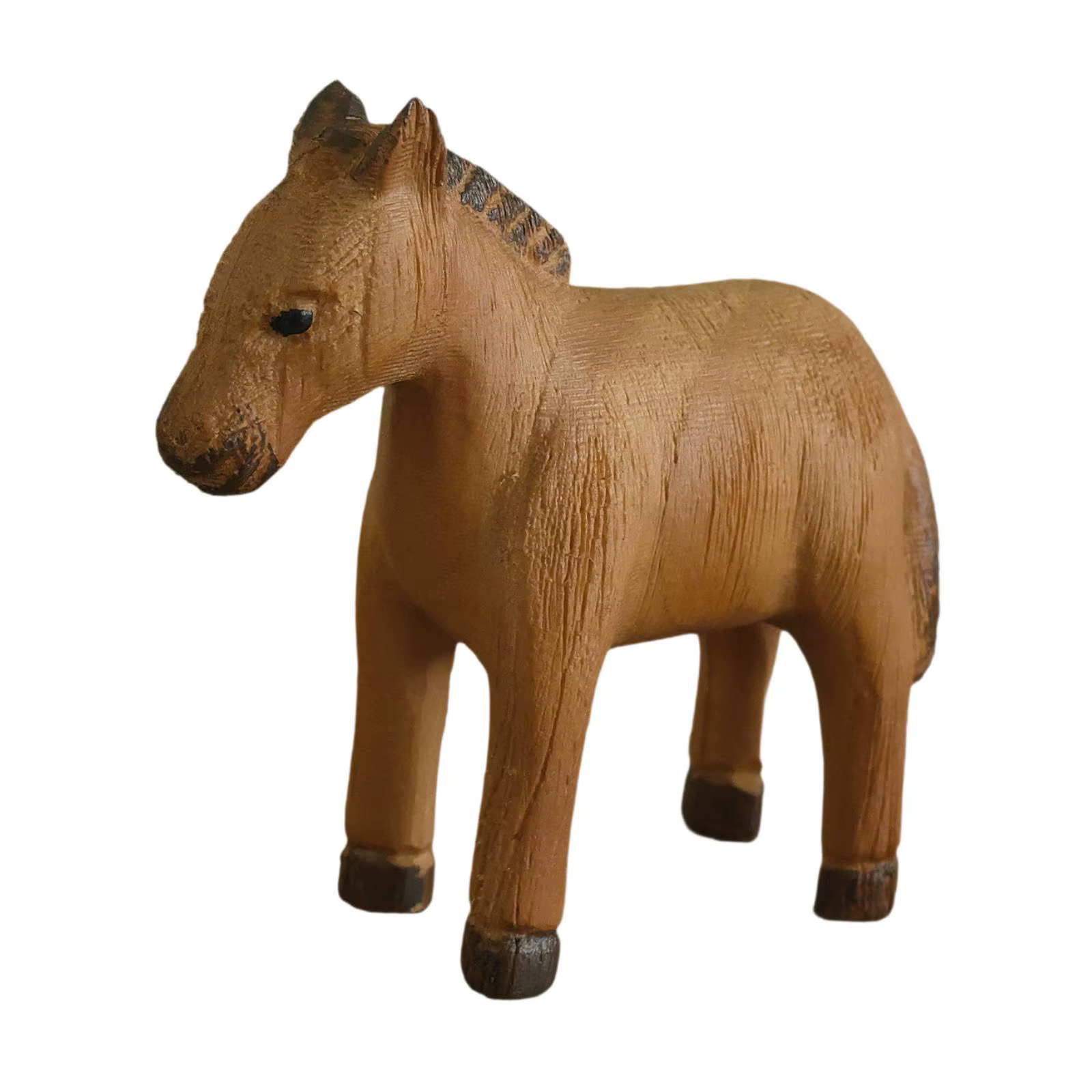 Figura de burro de madera: escultura nórdica para decoración - imagen 4