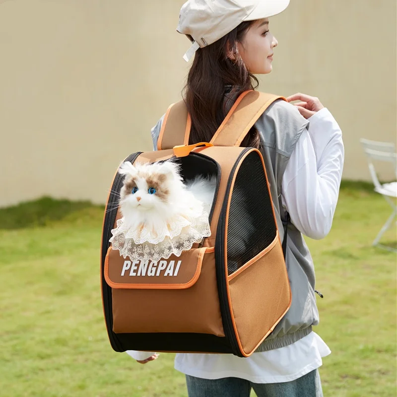 Mochila para mascotas con diseño de malla transpirable