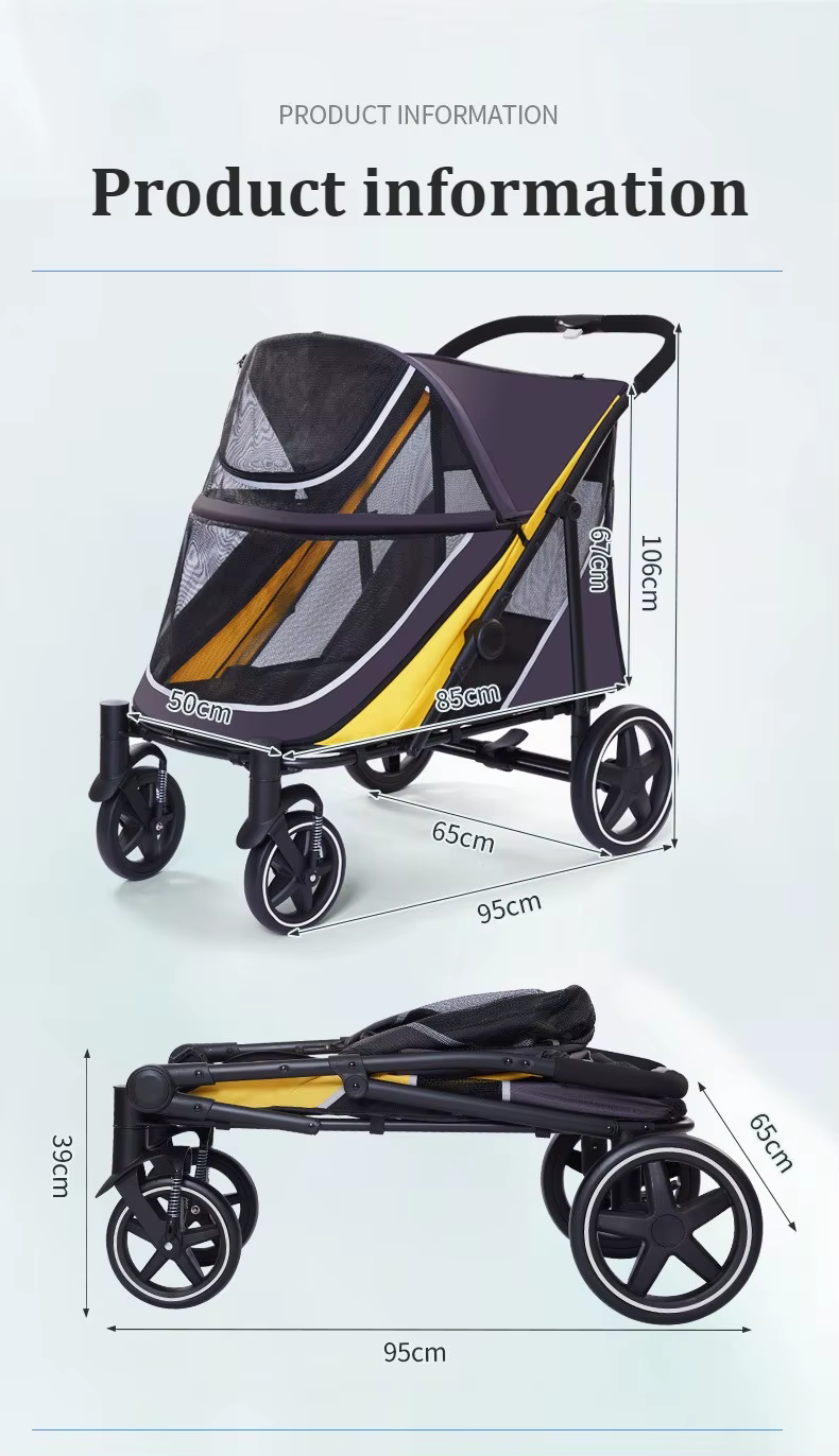 Interior del carrito con espacio para el perro