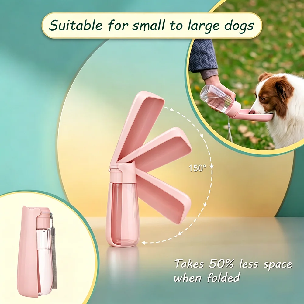 Botella de agua plegable para perros y gatos, a prueba de fugas - imagen 3
