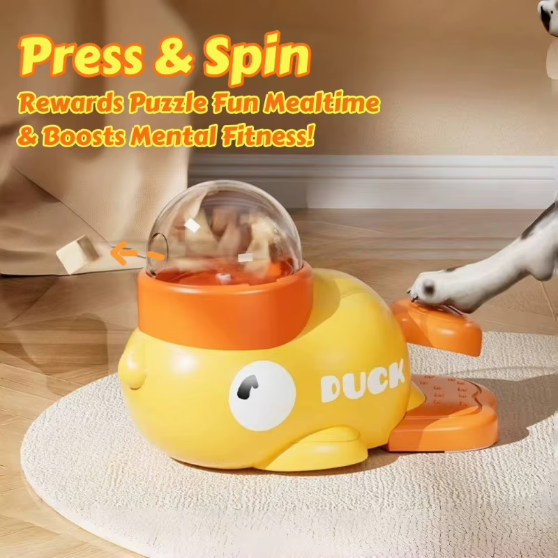 Comedero lento para perros y gatos – Juguete dispensador pato - imagen 3