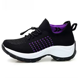 Zapatos de caminar transpirables de malla antideslizantes para mujer