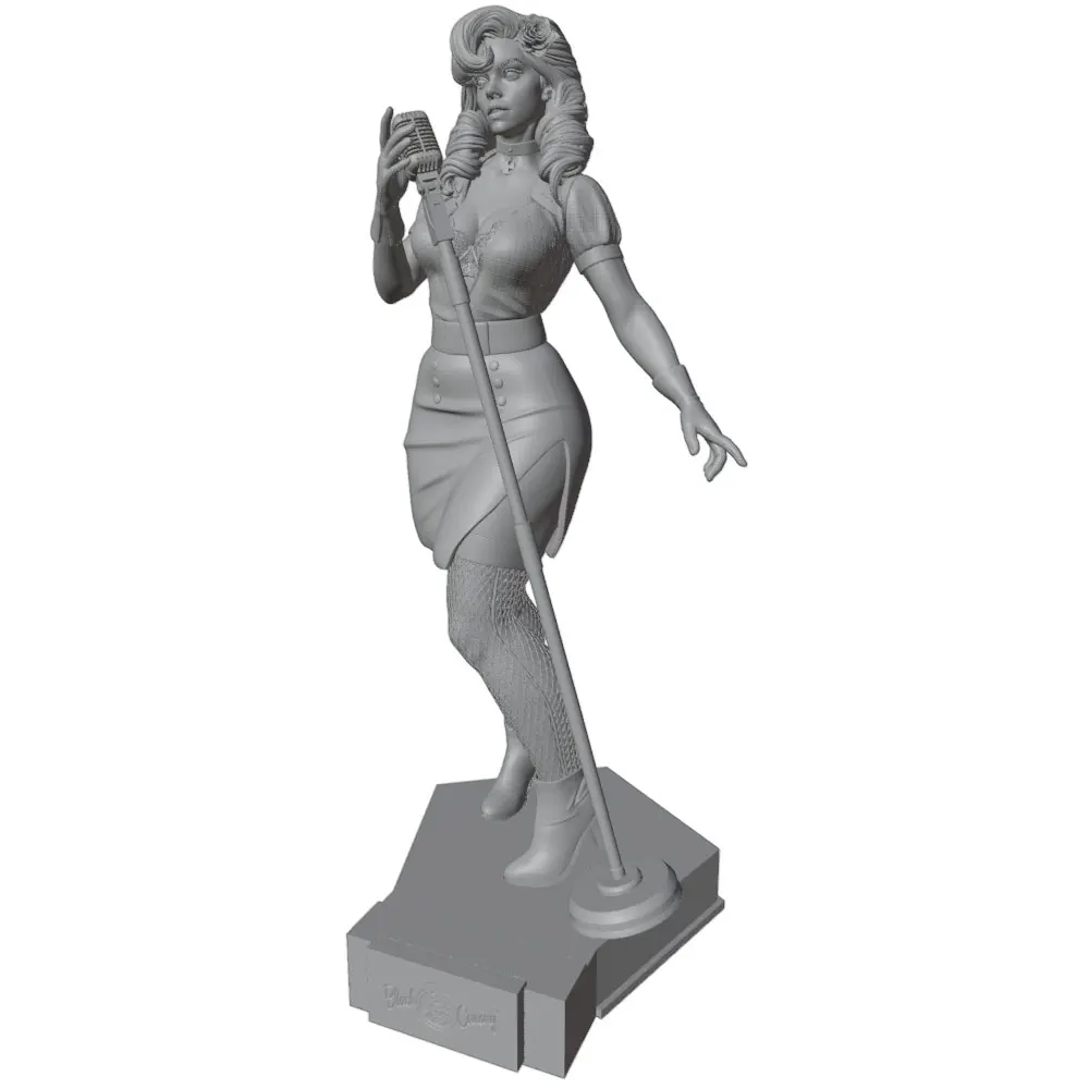 Kit modelo resina DIY muñeca gris impresa en 3D sin pintar