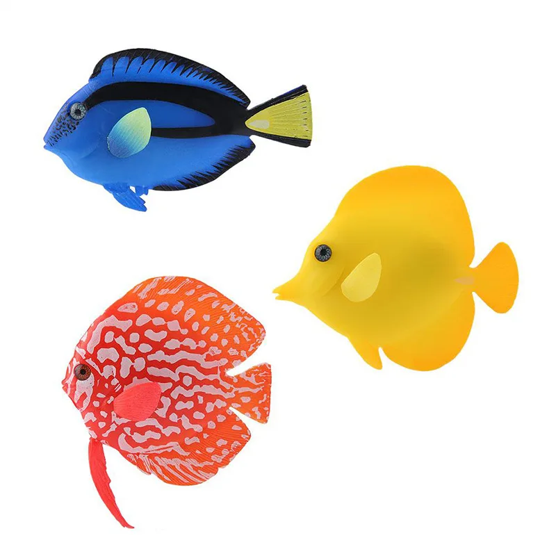 Colección de peces decorativos de colores