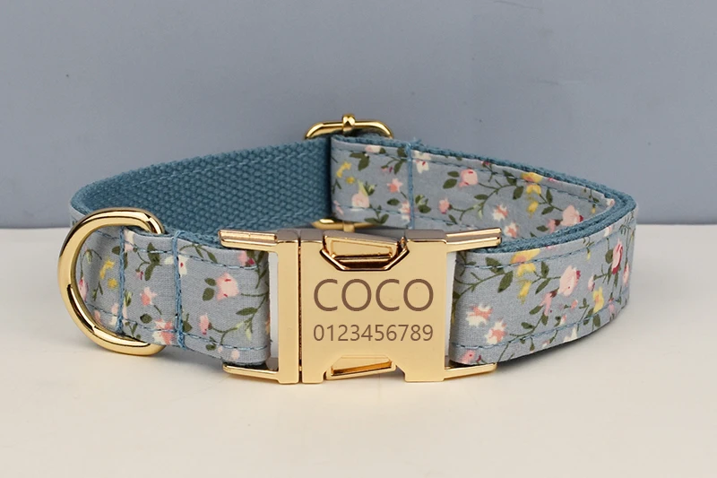 Collar y correa floral