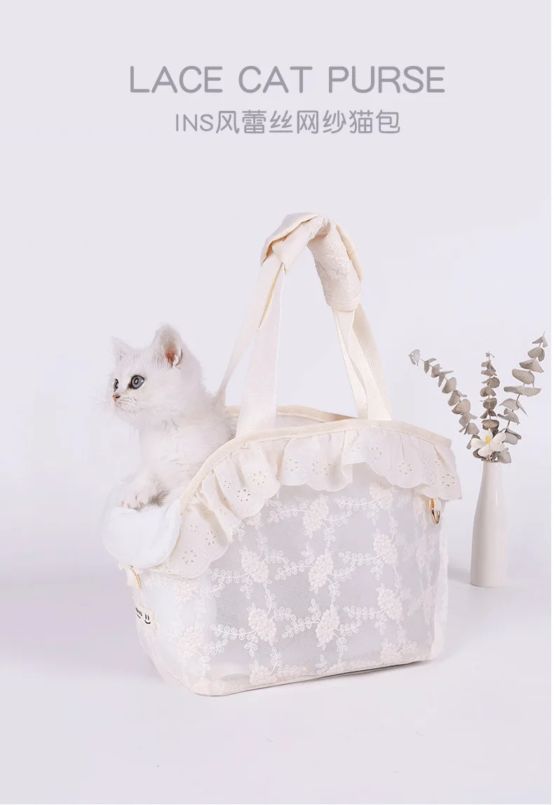 Bolsa de transporte para gatos, transpirable, vista general