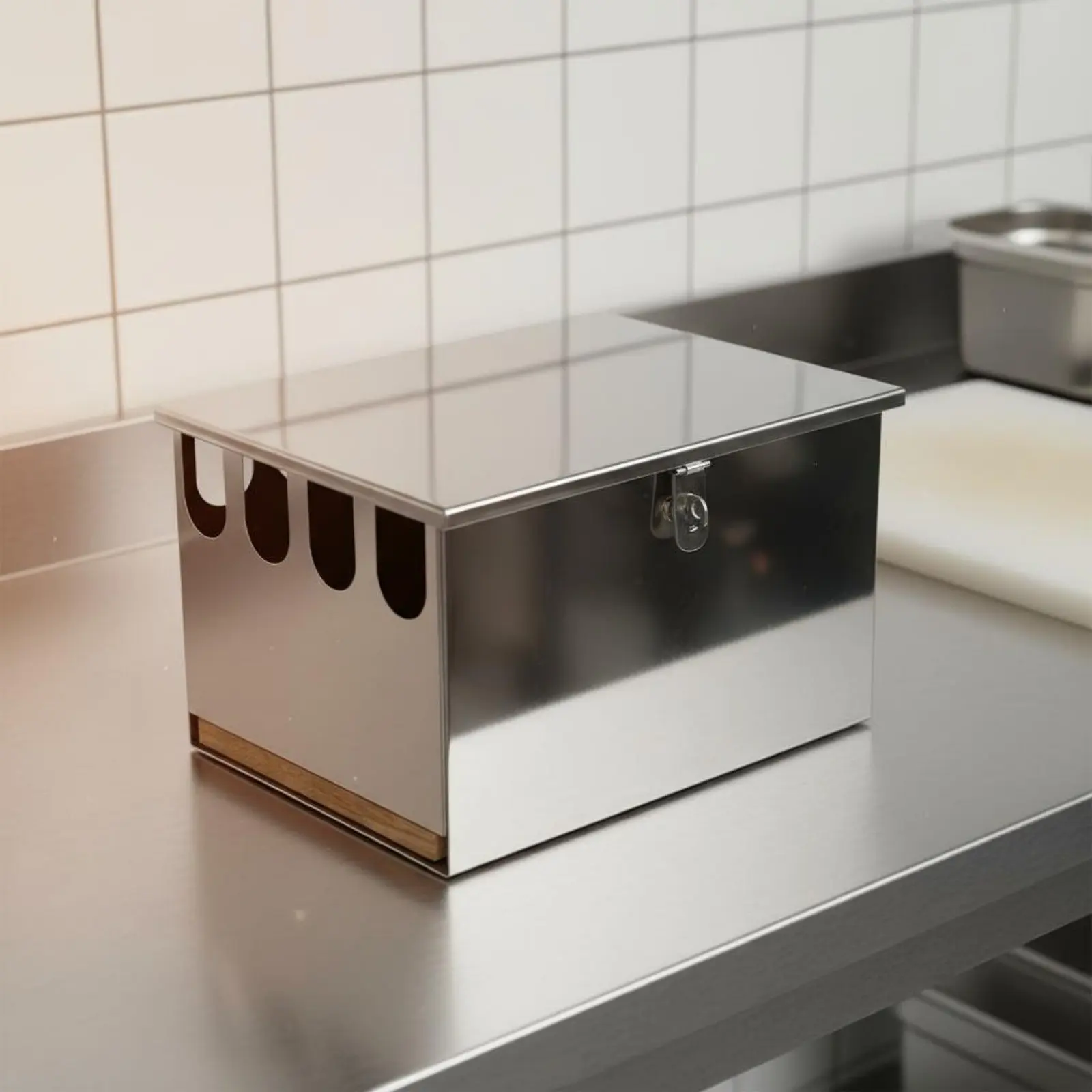 Caja almacenamiento cuchillas acero inoxidable fácil de limpiar - imagen 5