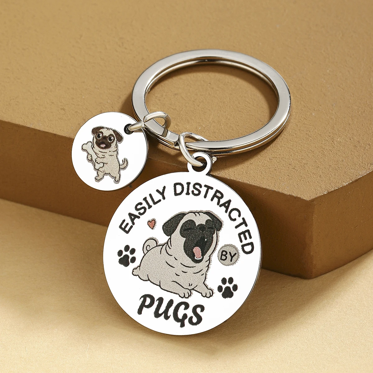 Llavero con diseño de Pug para amantes de los perros - imagen 5
