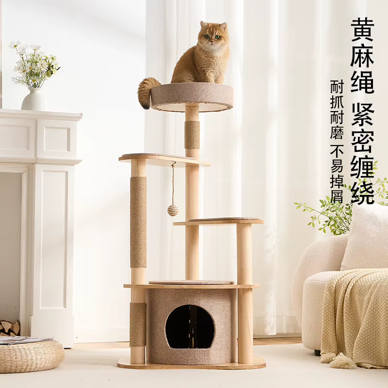 Rascador multifuncional para gatos – Poste de sisal resistente - imagen 4