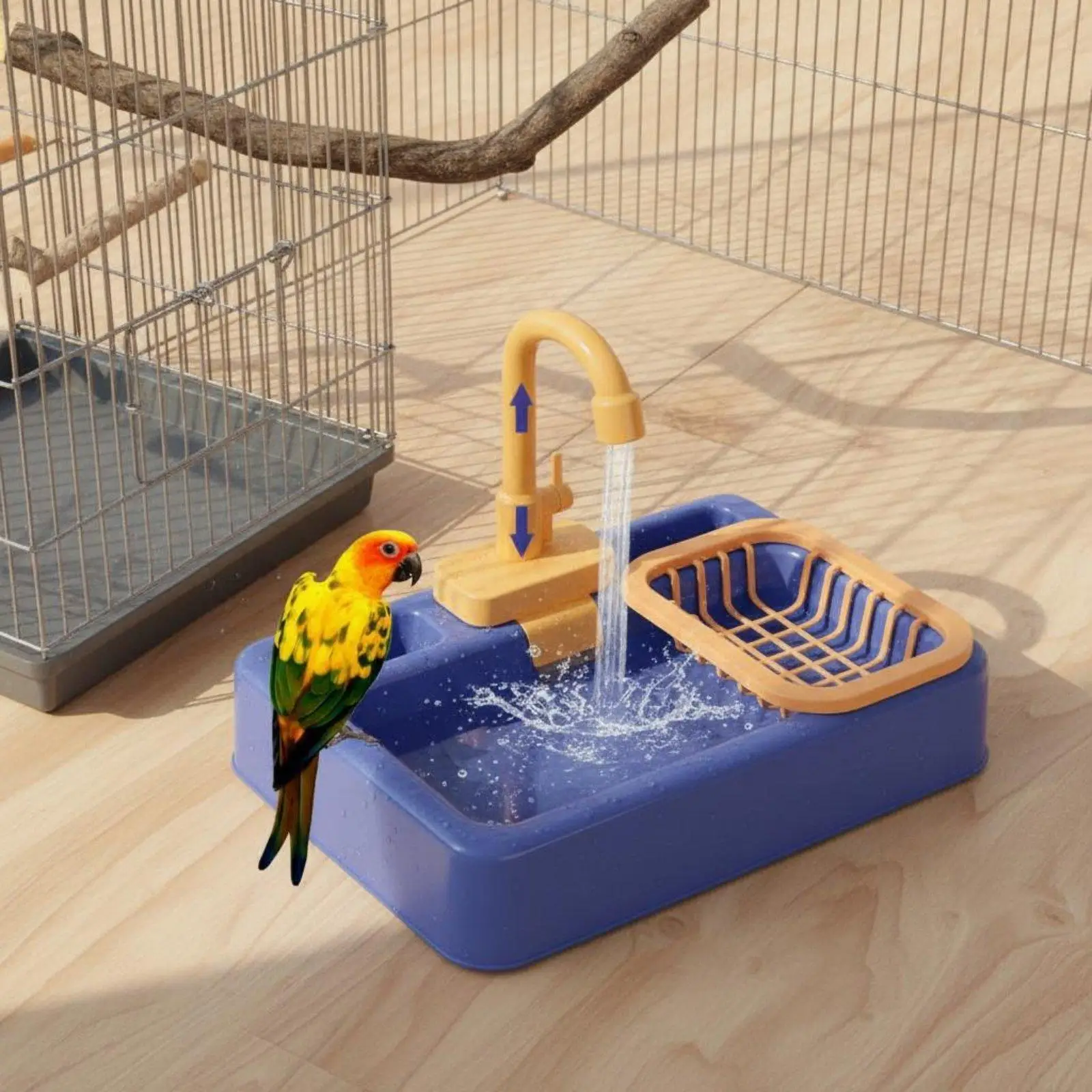 Fuente y bañera para pájaros de jardín – Bebedero exterior multifunción - imagen 4