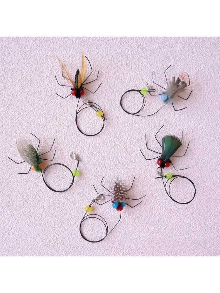 Juguete de plumas coloridas para gatos