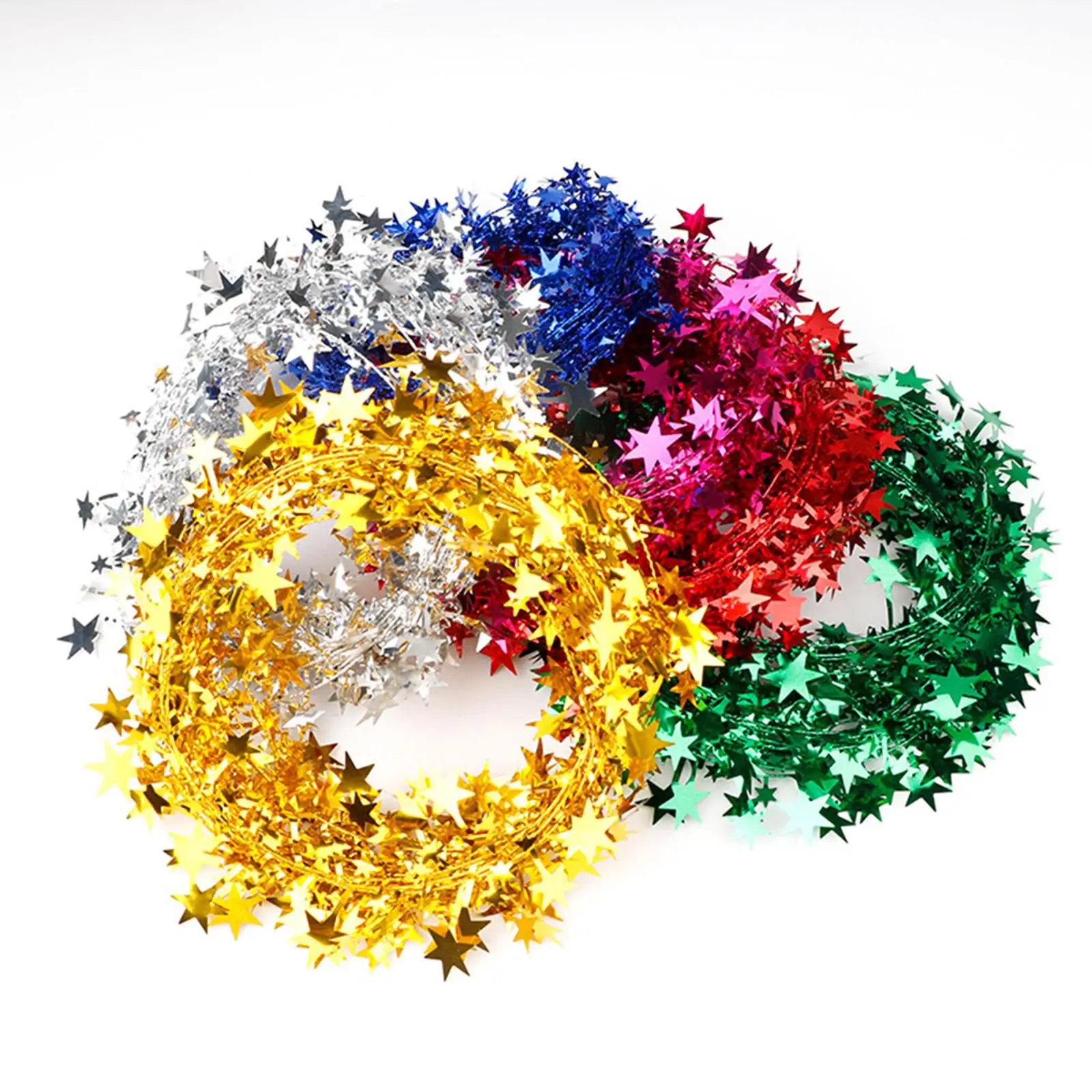 Guirnalda de Alambre con Estrellas Azules – Decoración de Navidad - imagen 2
