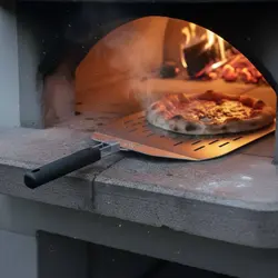 Pala para pizza de acero inoxidable con mango desmontable y plegable
