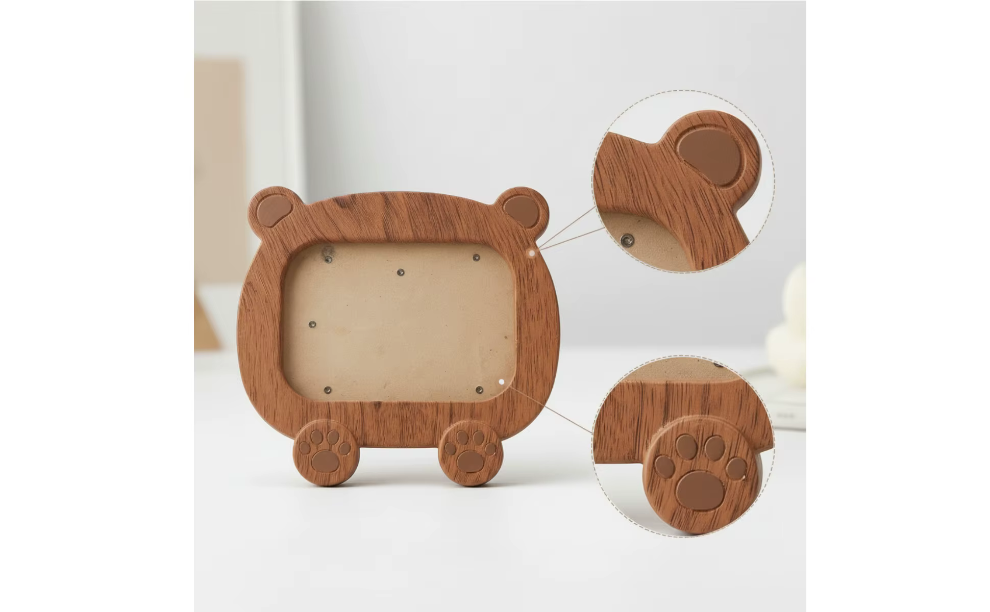 Marco de Fotos Oso Detalle Madera