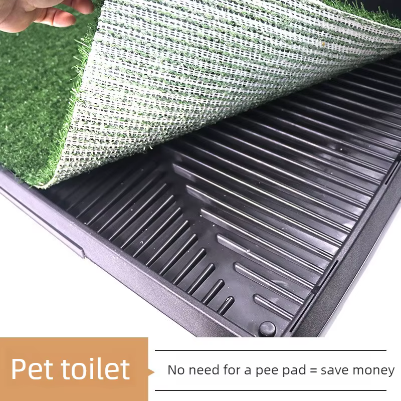Inodoro para perros con césped artificial y bandeja absorbente - imagen 4