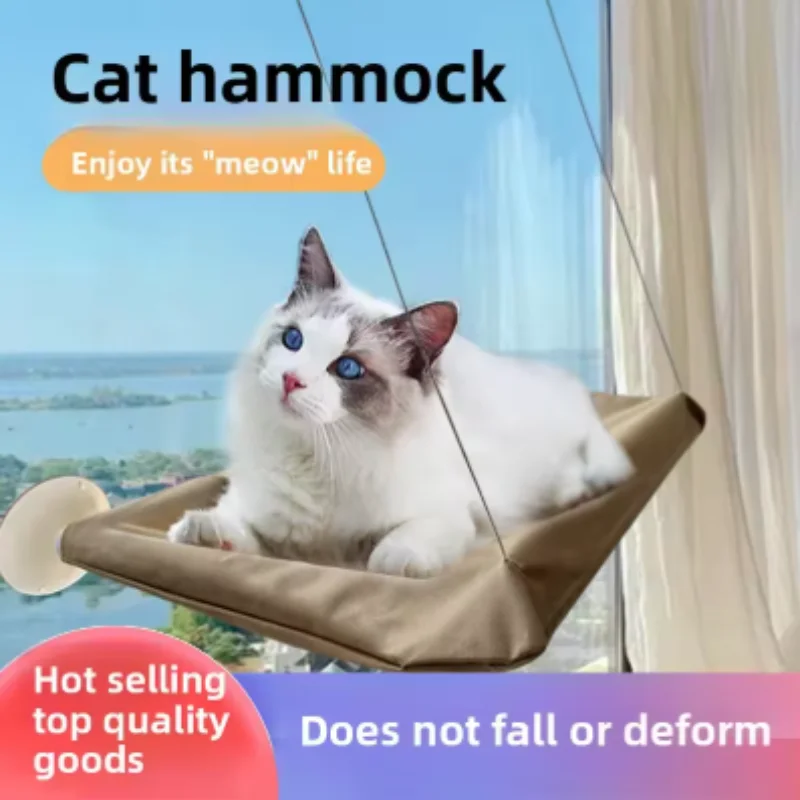 Cama colgante para gatos con hamaca de ventana y escalerilla - imagen 5
