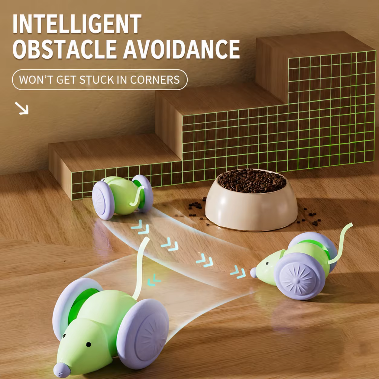 Pelota rodante LED USB para gatos – Juguete interactivo recargable - imagen 5