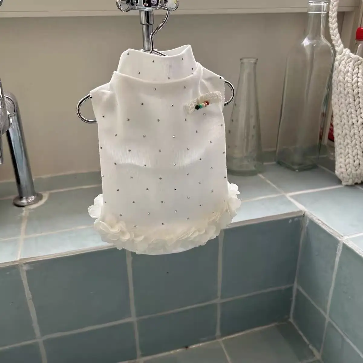 Vestido de algodón con falda vaporosa