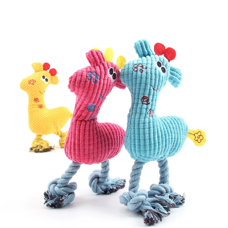 Peluche jirafa interactivo con sonido para perros pequeños y cachorros - imagen 5