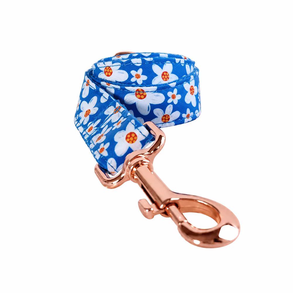 Collar personalizado para perro con margaritas y nombre ajustable - imagen 3