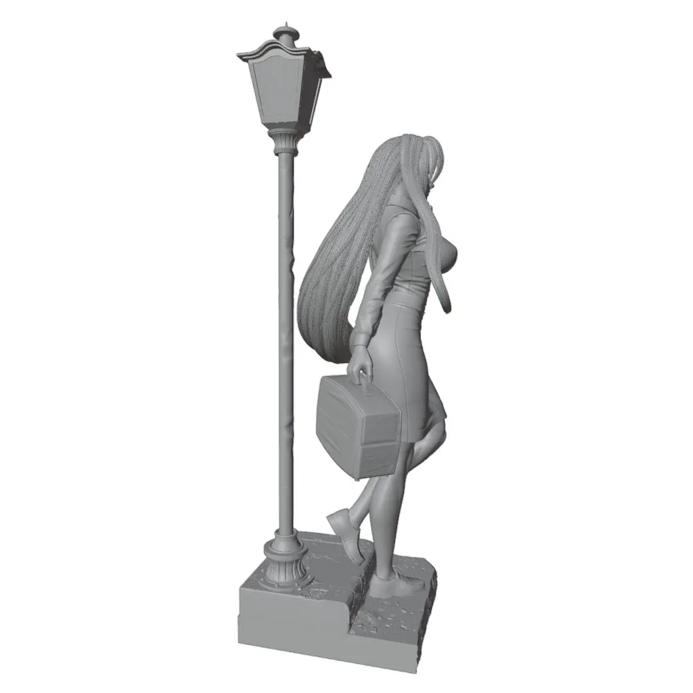 Figura femenina de resina 1:24 para modelismo, sin pintar ni montar - imagen 2